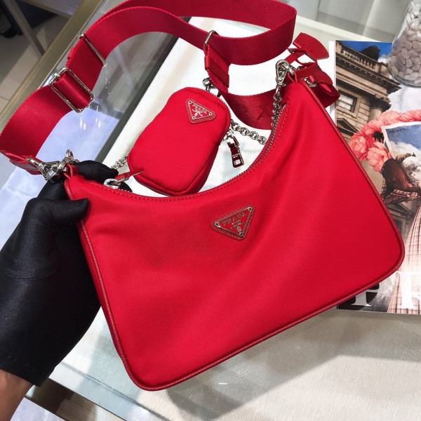 Pra*a nylon hobo bag