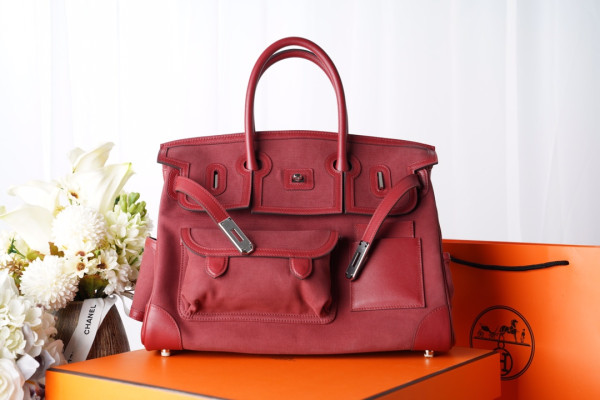 H**mes cargo birkin bag canvas and swift 35
