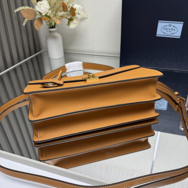 Pra*a soft sound medium leather shoulder bag