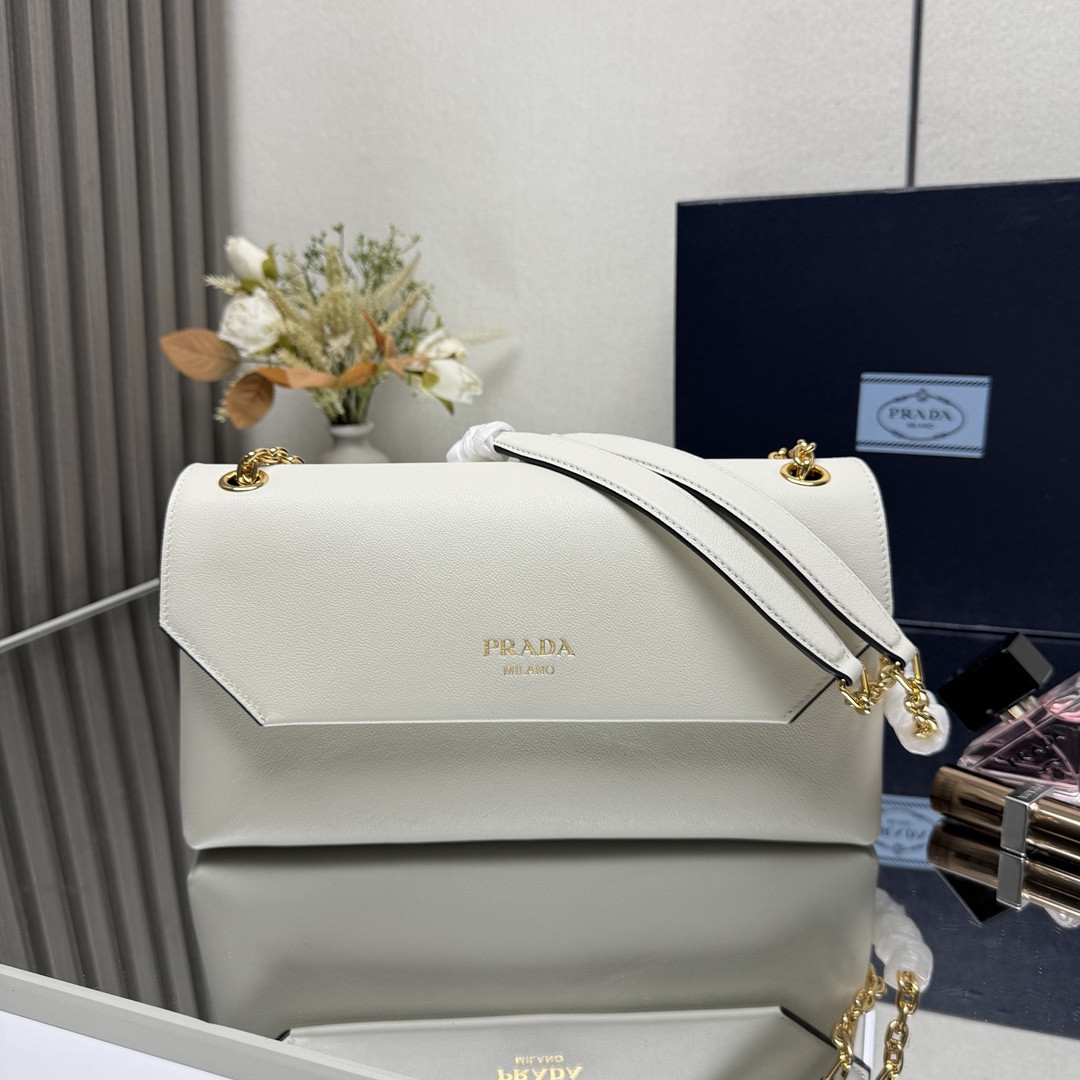 Pra*a doux medium leather shoulder bag-29*16*9.5cm